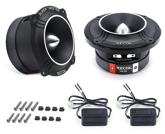 Main image of RECOIL TW250 High Compression Car Bullet Super Tweeters 400W Max Pair 4 Ohm