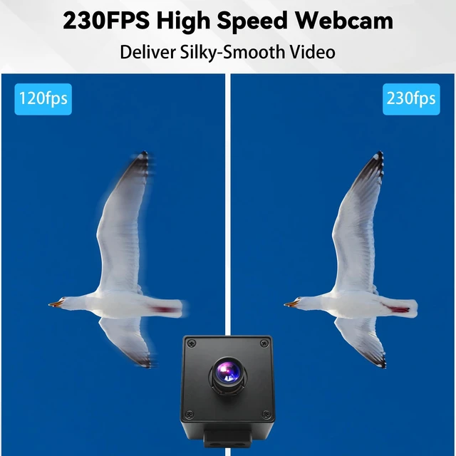 Alt view image 2 of 5 - ALPCAM 230fps USB Camera, 12MP Webcam with 90 Degree Autofocus Lens