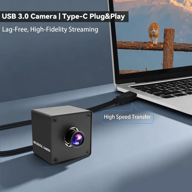 Alt view image 5 of 5 - ALPCAM 230fps USB Camera, 12MP Webcam with 90 Degree Autofocus Lens