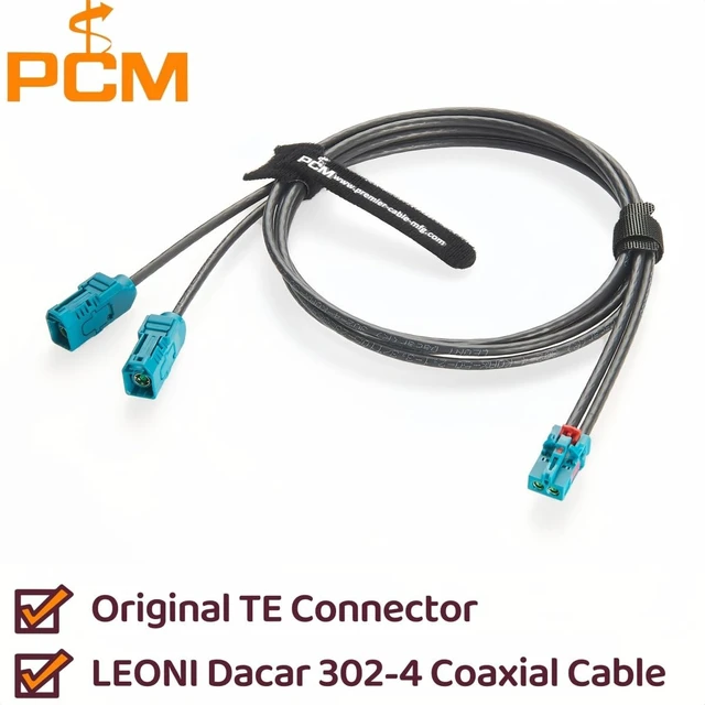 Alt view image 2 of 5 - 2 in 1 TE Mate-AX Mini Fakra Z Female to Fakra Female Two Ports RF Coaxial Cable 2-2306868-9 to 2-2326910-0 Automotive Video Harness for ADAS, GPS Navigation, GMSL Camera, Infotainment(1M/3.28FT)