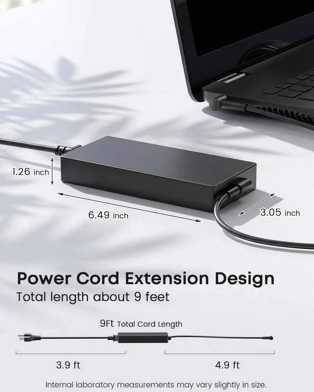 Alt view image 3 of 5 - Dongerdi 150W 180W Charger Fit for Asus Rog Zephyrus G14 GA401 Tuf F15 F17