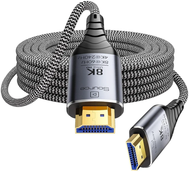 Main image of Fiber Optic HDMI Cable 65ft, 8K Long Active HDMI 2.1 Cable 48Gbps Ultra High Speed Braided 8K@60Hz 4K@120Hz, Dynamic HDR, eARC, HDCP 2.2&2.3, 3D, for Laptop, PC, PS5, Xbox, HDTV, Projectorr, Monitor