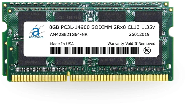 Main image of Adamanta 16GB (2x8GB) Apple Memory Upgrade Compatible with Late 2015 iMac 27" Retina 5K Display DDR3/DDR3L 1867Mhz PC3L-14900 SODIMM 2Rx8 CL13 1.35v RAM DRAM