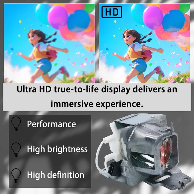 Alt view image 3 of 5 - SRZNJZ BL-FP240E SP.78V01GC01 Original Replacement Projector Lamp Bulb for Optoma UHD60 UHD50 UHD65 UHD51A UHD40 UHD51 UHD300X UHD550X UHD400X UHD30 with Housing