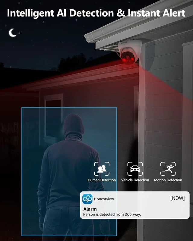 Alt view image 5 of 5 - 4K Wired Dome Cameras PoE IP Camera for Home Security Outdoor