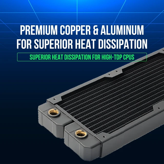 Alt view image 5 of 5 - Osprey 360mm AIO CPU Cooler, Intel & AMD, ARGB, Dual Screen, Remote, Black