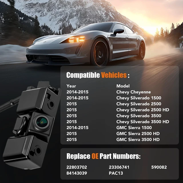 Alt view image 3 of 5 - LCWRGS Rear Backup Camera for 2014 2015 Chevy Silverado Cheyenne GMC Sierra