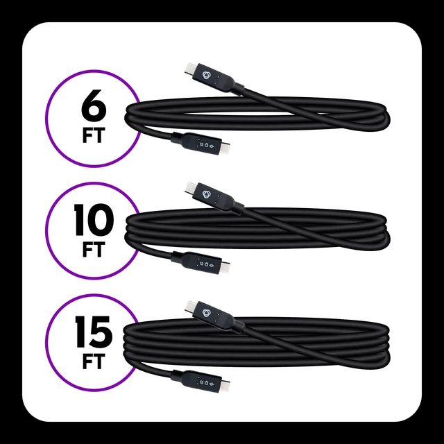 Alt view image 4 of 5 - Kramer USB-C 3.2 Gen 2 Full-Featured Cable CA-C-U32/MFF-15, 15 ft, 10Gbps, 100W, 4K@60Hz