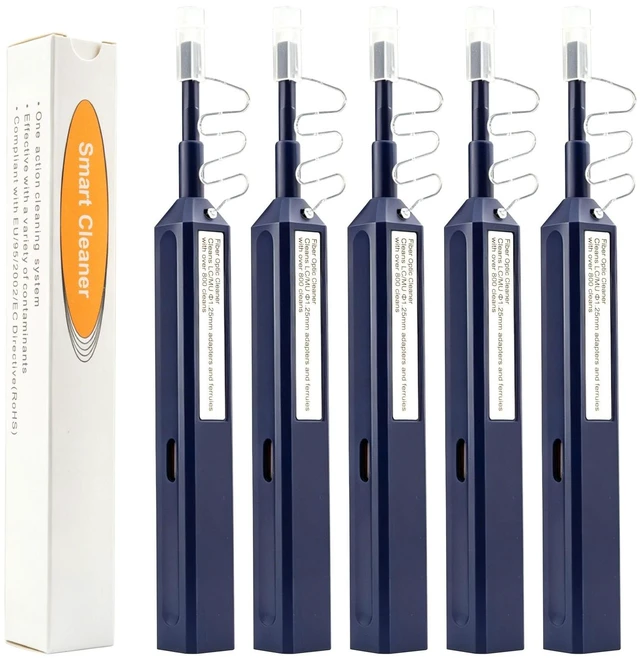 Main image of Hamadap 5PCS Fiber Cleaner, Fiber Optic Cleaning Pen 1.25mm Ferrules LC/MU