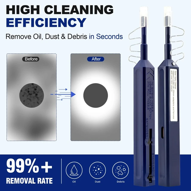 Alt view image 3 of 5 - Hamadap 5PCS Fiber Cleaner, Fiber Optic Cleaning Pen 1.25mm Ferrules LC/MU