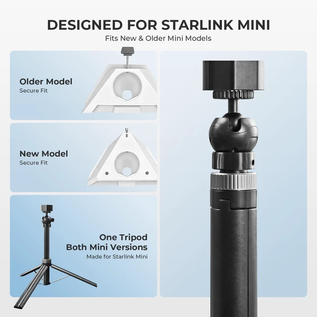 Alt view image 2 of 5 - Steinwhale Tripod Stand for Starlink Mini, Fixed Height, Adjustable Angle