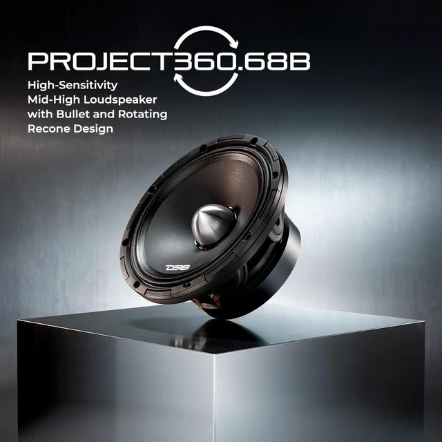 Alt view image 2 of 5 - DS18 PROJECT360.68B 6.5" Bullet Midrange Speaker, 600W Max Power, 300W RMS, 8 Ohm, 98dB, 1.75" Voice Coil, Patent-Pending Rotating Recone Design for Quick Repair