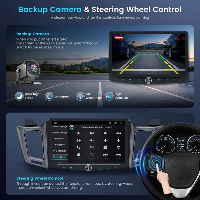 Alt view image 5 of 5 - (8Core + 128GB) Android 5G WiFi Car Radio Stereo for 2013-2018 Toyota RAV4