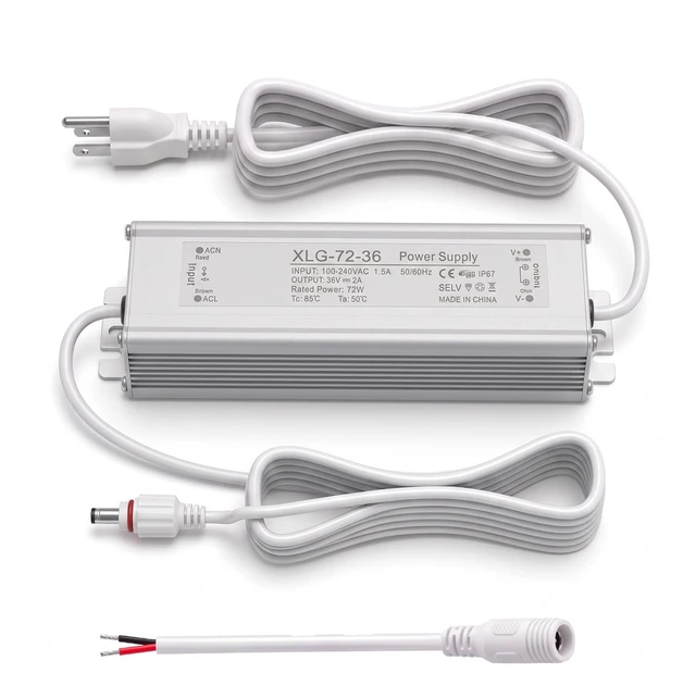Main image of Power Adapter Compatible with Govee Permanent Outdoor Lights H705DEF, White