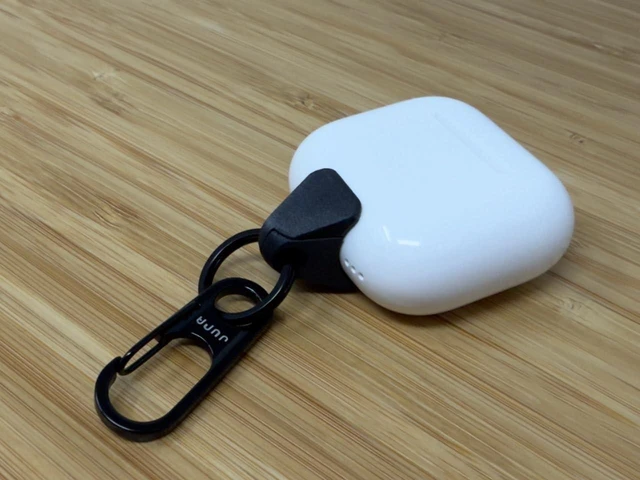 Alt view image 4 of 5 - Jura Anchor for AirPods Black Carbon Fiber, Black Carabiner, Lanyard