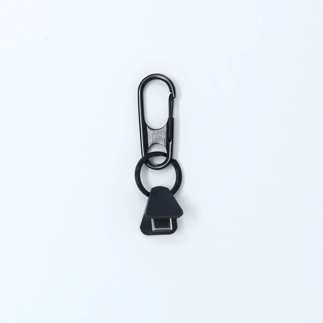 Alt view image 5 of 5 - Jura Anchor for AirPods Black Carbon Fiber, Black Carabiner, Lanyard