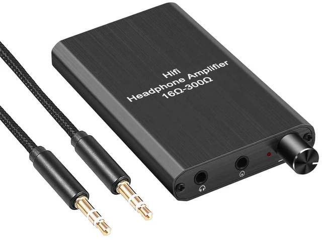 Main image of RuiPuo Portable Headphone Amplifier, 3.5mm Stereo Audio in/Out Support Volume Control with GAIN Switch for Switch/PS4/PS5/Mobile Phone/PC/MP3/MP4 /HD 650 Headphones ect.