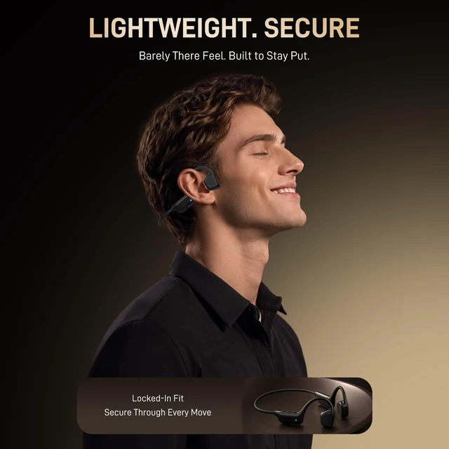 Alt view image 4 of 5 - Bone Conduction Headphones, Bluetooth 6.0 Open-Ear Sports Headphones
