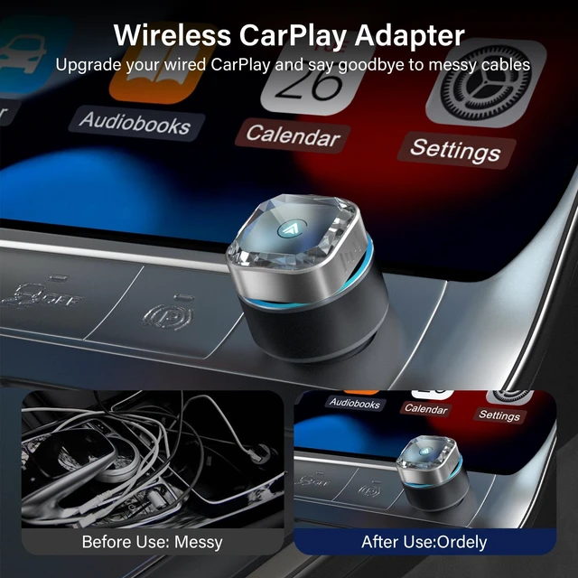 Alt view image 3 of 5 - Wireless CarPlay Adapter for iPhone & Android Phone 2-in-1 CarPlay Dongle