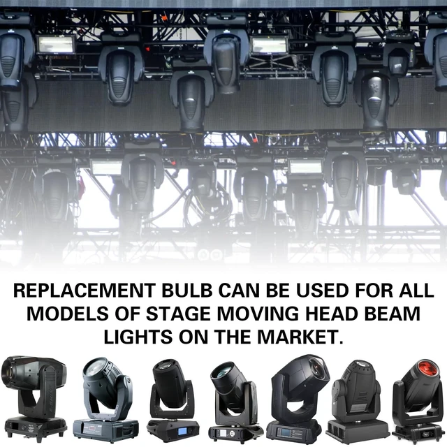 Alt view image 5 of 5 - QUJXU 7R 230W Replacement Bulb for Stage Beam Moving Head Light New Gen, Enhanced Brightness & Longevity Compatible with Most 7R 230W Stage Lights, Moving Heads, Beam Lights