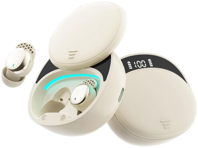 Main image of Houlyn Sleep Earbuds for Side Sleepers, Wireless Noise Cancelling Sleep Headphones with Sleep Mode, LED Power Display, Comfort Fit for Sleeping, Working, Hiking (Gold)