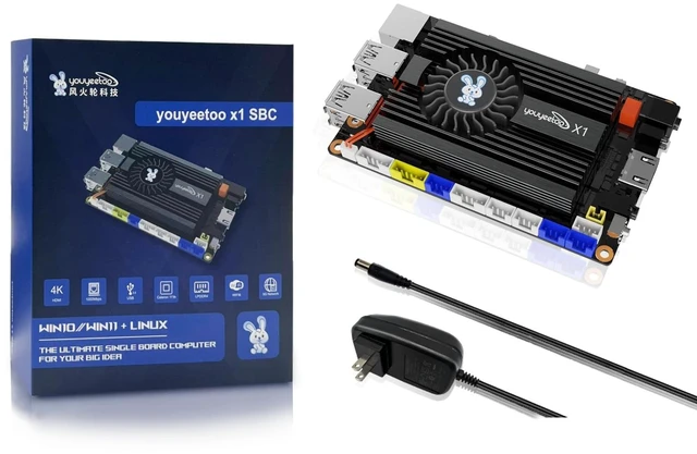Main image of youyeetoo X1 - N5105 x86 Windows Linux Single Board Computer - Mini PC - Dual 4K Media Server- Dual M.2 Slots Support 2280 NVMe mSATA SSD/WiFi 6 Moudle - PCIE 3.0,NFC (X1(4GB RAM+64GB eMMC))