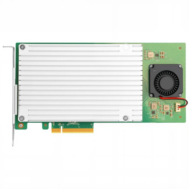 Alt view image 4 of 5 - Quad M.2 NVMe Card SSD PCIe Card with Marvell 88NR2241B0 PCIe 3.0 x8