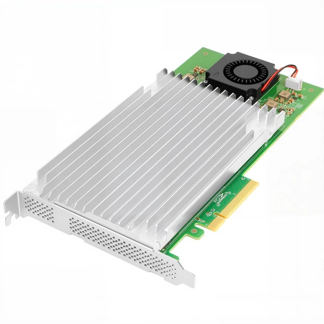 Alt view image 3 of 5 - Quad M.2 NVMe Card SSD PCIe Card with Marvell 88NR2241B0 PCIe 3.0 x8