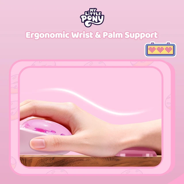 Alt view image 4 of 5 - My Little Pony M01 Silent Wireless Mouse, Quiet Clicks, 3 Adjustable DPI (800/1200/1600), Dual-Mode (2.4GHz/Bluetooth), Ergonomic for Mac/Windows (Pink)