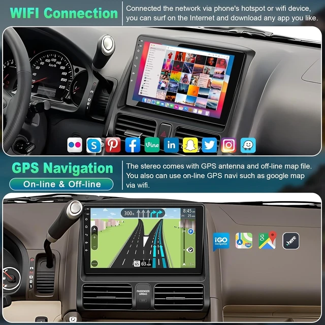 Alt view image 4 of 5 - (8 Core + Android 15) Car Radio Stereo for Honda CRV 2002-2006 4GB+64GB
