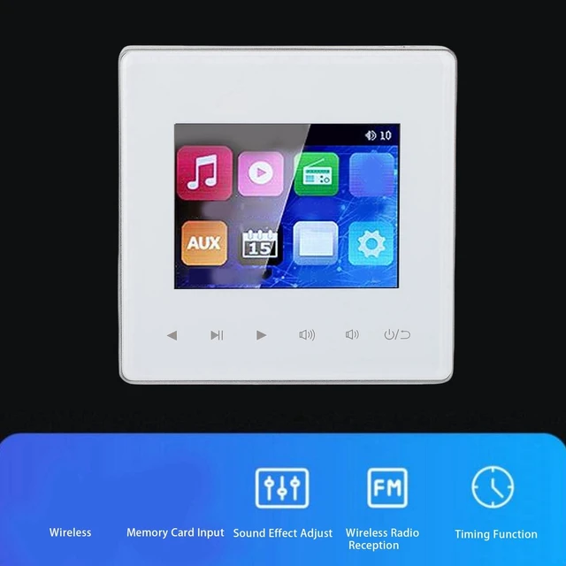 Alt view image 5 of 5 - Bewinner Wall Mount Music Amplifier, Smart Wall Amplifier 87.5-108MHz for Home Theater