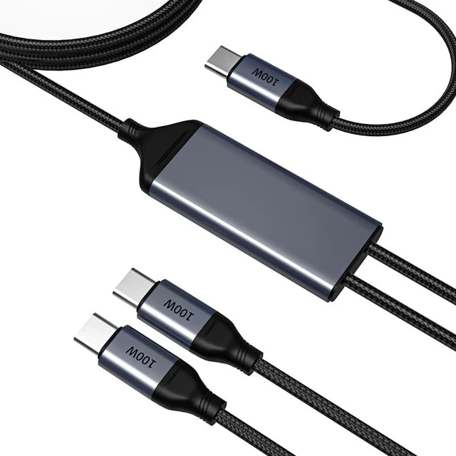 Alt view image 3 of 5 - OMNIHIL 3.2FT USB-C Splitter Cable Compatible with Nebula Anker Capsule 3 Projector