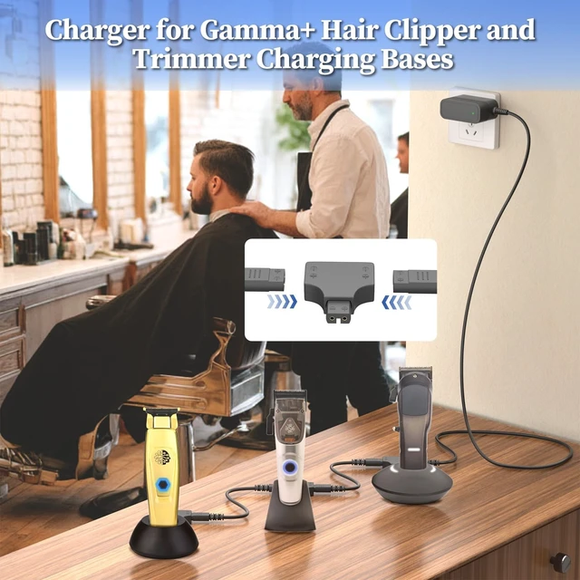 Alt view image 2 of 5 - Charger for Gamma+ Hair Clipper and Trimmer Charging Bases Power Cord 5V