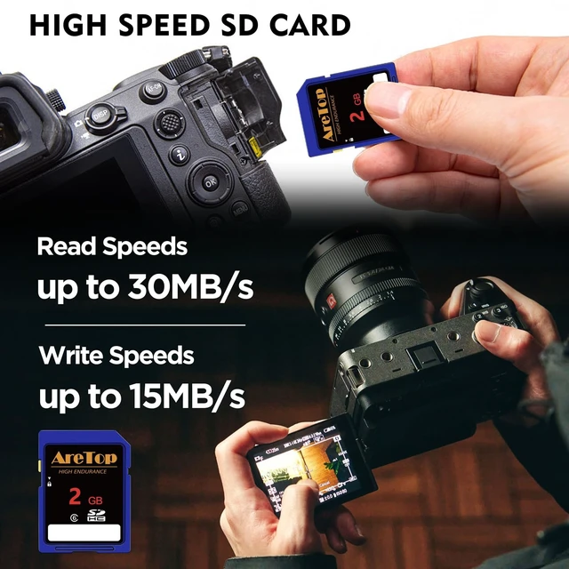 Alt view image 4 of 5 - SD Card 2GB 5 Pack, AreTop Class 6 SDHC Memory Cards