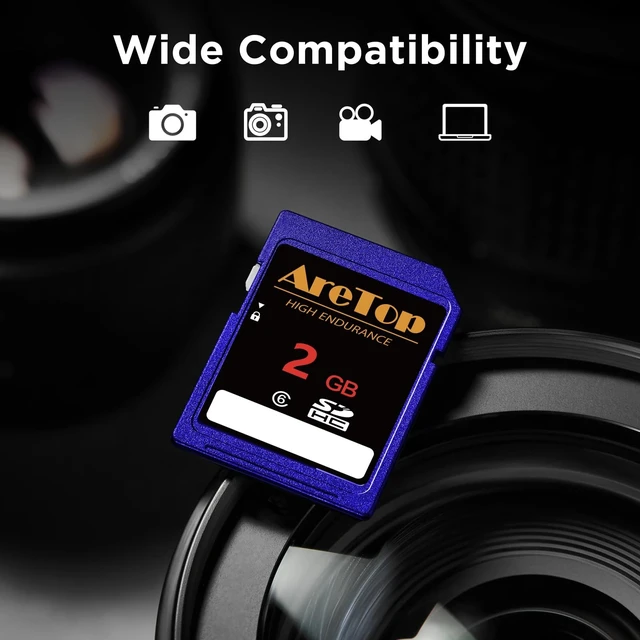 Alt view image 5 of 5 - SD Card 2GB 5 Pack, AreTop Class 6 SDHC Memory Cards