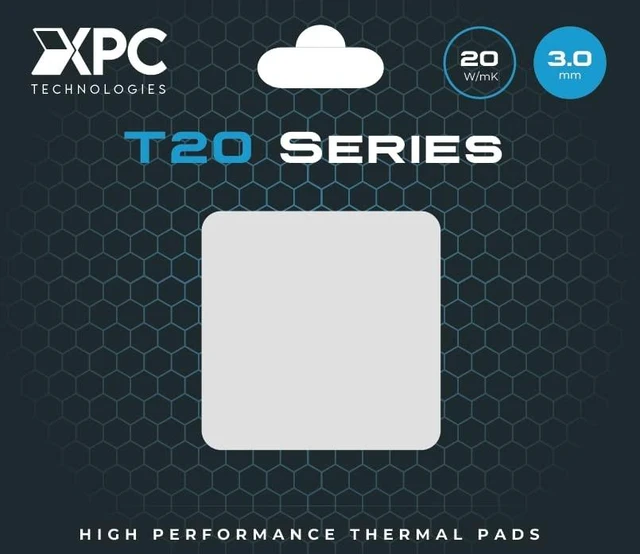 Main image of XPC High Performance 20W/mK Thermal Pad T20 Series, 100 x 100mm, White, 0.5mm to 3.5mm Thickness, Non-Conductive for GPU, Electronics, Computer Parts (3.00mm)
