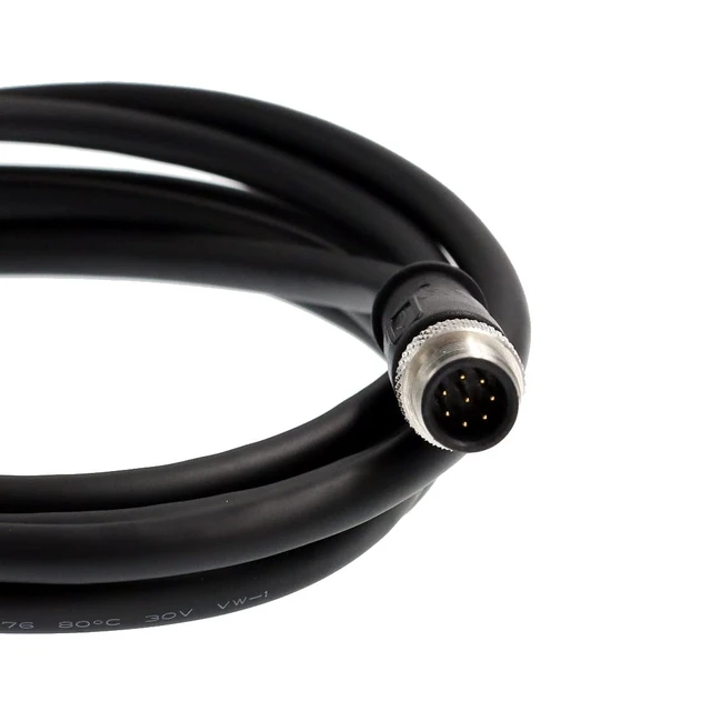 Alt view image 3 of 4 - HangTon Cognex Gige Ethernet M12 8 Pin A-Code Male to RJ45 CAT6 Cable, Shielded High Flex Network Cable (2 Meter)