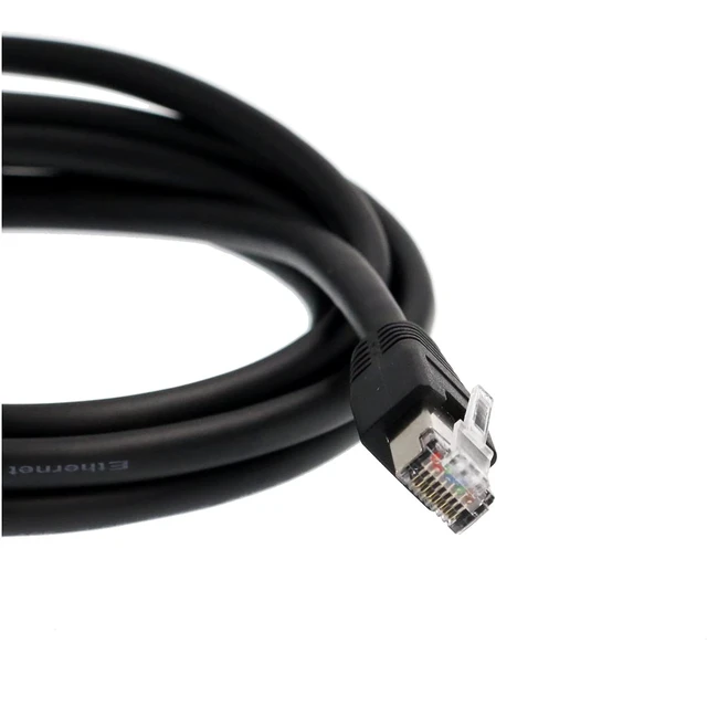 Alt view image 4 of 4 - HangTon Cognex Gige Ethernet M12 8 Pin A-Code Male to RJ45 CAT6 Cable, Shielded High Flex Network Cable (2 Meter)