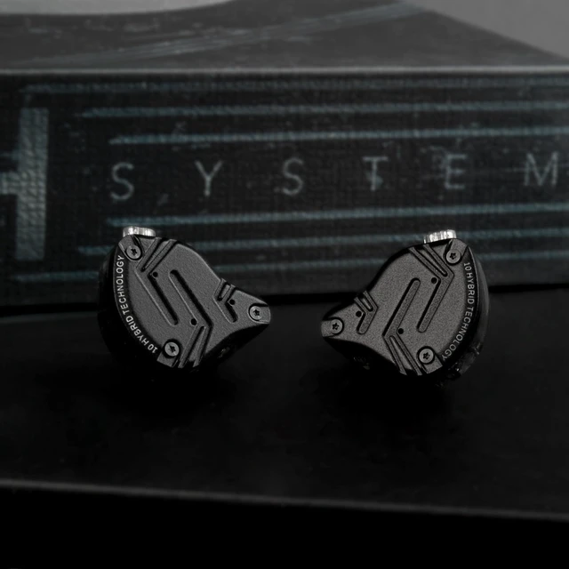 Alt view image 4 of 5 - KZ in Ear Monitor IEM Headphones,1DD+5BA Hybrid Wired Gaming Earbuds,KZ in Ear Monitor Gaming Earbuds Earphones with 2PIN Cable for Audiophile (Dark-Type C, with Microphone)