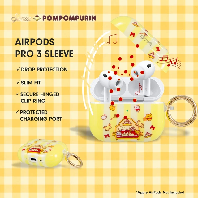 Alt view image 4 of 5 - Sonix x Sanrio AirPods Pro 3 Protective Case - Hard Shell Cover with Luxe Keychain Clip - Compatible with 3rd Generation AirPods Pro ^^ Pompompurin 30th Anniversary