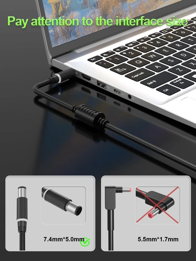 Alt view image 2 of 5 - New 330w 7.4mm Gan Slim Ac Adapter Fit for Dell Gaming Laptop
