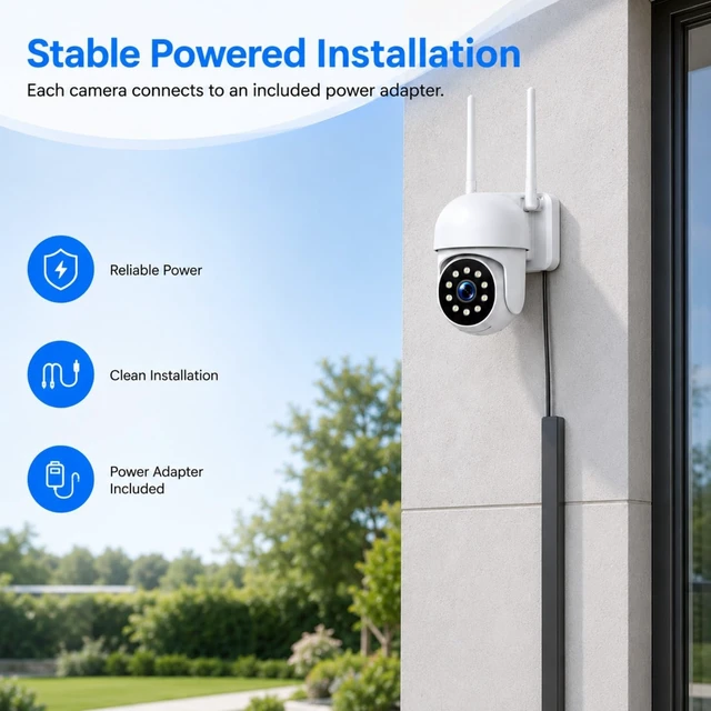 Alt view image 4 of 5 - Camcamp Wireless Security Camera System with 10 Inch Monitor, 8 PTZ Cameras