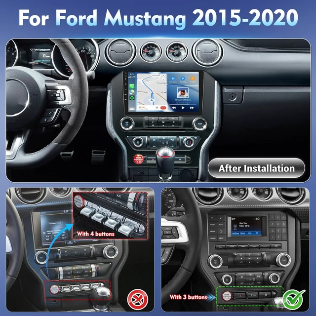 Alt view image 2 of 5 - 4Core+64G Android Car Radio for Ford Mustang 2015-2020