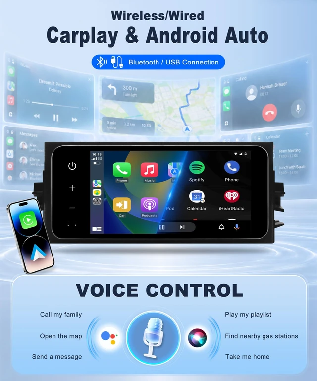 Alt view image 3 of 5 - DVRMEDIA Car Stereo for Chevy Tahoe 1995-2002 GMC Yukon 1995-2002 Carplay
