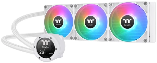 Main image of Thermaltake TH360 V2 Ultra ARGB Sync/AlO Liquid Cooler/ARGB Fan 120 * 3/PWM 500~1500rpm/Water Block 2.1" LCD/White, CL-W405-PL12SW-A