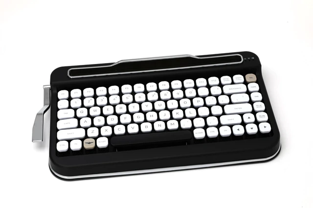 Main image of Penna Bluetooth Keyboard with White Dia Keycap(US Language, F 1.1V) (Matte Black, Cherry MX Blue)