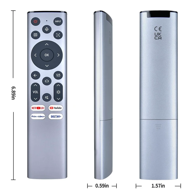 Alt view image 3 of 4 - ERF6A82 Voice Remote Replacement for Hisense Smart Projector