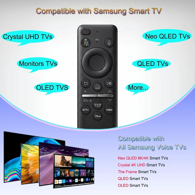 Alt view image 3 of 5 - Rechargeable Voice Remote Control for Samsung Smart TVs