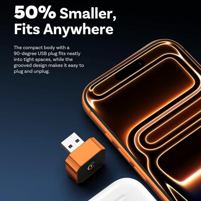 Alt view image 3 of 5 - Fabater Android Auto Adapter, WiFi Bluetooth Connection Wireless Car Adapter, Plug and Play, Convert Wired to Wireless Car Play Adapters, Auto Reconnect No Latency (Color Pattern)