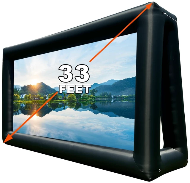 Main image of Inflatable Projector Screen for Outside 33ft Blow Up Movie Screen Outdoor with Air Blower, Easy Set Up Inflatable TV Home Theather for Backyards Movie Nights Party Fun, Support Front Rear Projection